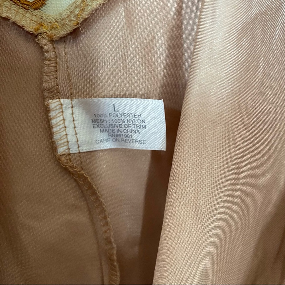 Women's Large Gold Satin Slip Dress Lingerie Fairy‎ y2k - Picture 3 of 7